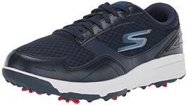 Skechers Men's Torque Sport Fairway Relaxed Fit Spiked Golf Shoe, Navy/Blue, 8 UK