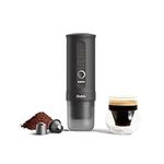 OutIn Nano Portable Electric Espresso Machine, Travel Coffee Maker for Camping, Car Coffee Maker Self-Heating with USB-C, With Ground Coffee & NS Capsule for RV, Hiking, Office