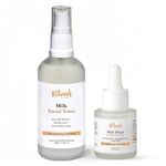 Vilvah Store Skin Hydrating Combo | Milk Drops Serum | Milk Face Toner | Minimizes Pores and Hydrates Skin | Balances & Restores Skin's pH Levels | For All Skin Types