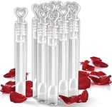 48 Pack Mini Heart Bubble Wands Bubble Party Favors Assortment, Great Wand Bubbles Party Favors for Weddings and Anniversaries