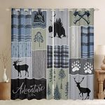 Rustic Patchwork Window Curtains, C