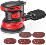 Cordless Orbital Sander Compatible For Milwaukee 18V,Upgraded Electric Orbit Sander with Brushless 8000-12000 RPM 6 Variable discs Speed Sander Machine With Dust Collector for Sanding (No Battery)