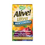 Alive! Ultra Men’s Energy Wholefood Plus, 26 Essential Vitamins and Minerals, Unique Botanical Blends, Specially Formulated for Men, Suitable for Vegetarians - 60 Tablets