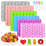 BELICOO 6 Pcs Silicone Chocolate Molds, Candy Silicone Molds DIY Gummy Moulds Jelly Mould Non-Stick Kitchen Baking Pans Ice Cube Trays with for Chocolate, Candy, Jelly, Ice Cubes
