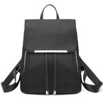 Miss Lulu Backpack Womens Fashion Backpacks Black Backpack Ladies Polyester Waterproof Daypack Medium School Work Travel