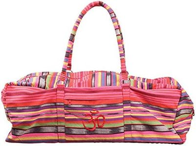 Yoga-Mad Sac de Yoga de Luxe Unisexe à Rayures, Rose, 62 x 21 x 23 cm
