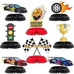 8Pcs Race Car Honeycomb Centerpieces Decorations, Race Car Birthday Party Supplies ,Race Car Party Decoration,Let’s Go Racing Themed Birthday Party FavorPhoto Booth Props for Kids Birthday