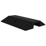 vidaXL Bridge Threshold Ramp - Rubber Road Door Curb for Wheelchairs, Rollators, Scooters - 5 Ton Load Capacity, Non-slip, 49x40x8 cm