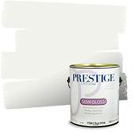 PRESTIGE Paints P500-P-869BM Interior Paint and Primer In One Semi-Gloss Comparable Match of Benjamin Moore, 1 gallon, Oxford White