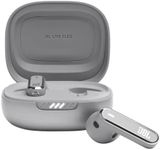 JBL Live Flex In-Ear Bluetooth Earphones, Water-Resistant and Noise-Cancelling Headphones with 40-Hour Battery Life, Silver