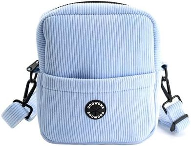 COOWONE Dog Treat Pouch Bag,Velvet Dog Walking Fanny Pack Built-in Poop Bag Dispenser | Large Capacity Pet Travel Training Bag for Treats, Kibbles, Pet Toys (Blue)