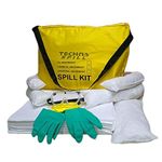 TECHNOSPILL Oil-Only Spill Kit 15 LTR (Absorbed Fuels, Hydraulics Oil,Engine oil, Gasoline, Diesel, Kerosene, Vegetable Oil,Crude Oil & Other Oil based Liquids (No water).)