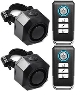 GREENCYCLE Electric Bike Alarm with Remote Controller, Motorcycle Anti-Theft Security System with USB Rechargeable, Volume and Sensitivity Adjustable Waterproof, 2 Pack