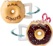 Ceramic Donut Mug - Delicious Chocolate Glaze Doughnut Mug with Sprinkles - Funny "MMM... Donuts!" Quote - Best Cup For Coffee, Tea, and More - Large 14 oz Size - Funny Coffee Mug Gift - Brown