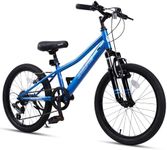AVASTA 20'' Big Kids Mountain Bike for Age 6 7 8 9 10 11 12 Years Old Boys Girls Teen with Suspension Fork Front & Rear Dual Hand Brakes 6 Speeds Drivetrain, Blue