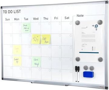 VEVOR Calendar Whiteboard, 90 x 60 cm Magnetic Dry Erase Calendar Board, Monthly Planner Whiteboard for Wall, 1 Magnetic Erase & 2 Dry Erase Marker & Movable Tray for Restaurant Office Home School