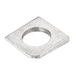 sourcing map Beveled Square Washers M22x40x7 Stainless Steel Missing Angle Flat Gasket for Channel Steel Wedge Shaped Washers for Shim Leveling