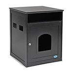 Cat Litter Box Enclosure Furniture, Cat Washroom, Hidden Litter Box Cover, Cabinet for Small Cat, Hideaway Litter Box, Cat House, Black