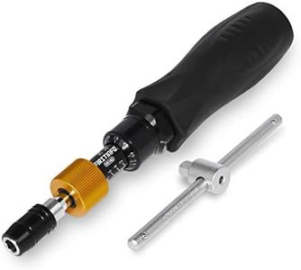 FIRSTINFO H5182 Precision Certified Torque Screwdriver, 1/4 Inch Hex Quick Release Bit Holder, Torque Range 1-6 Nm / 13.28-48.68 In-lb with Double Scale