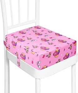 Toddler Booster Seat for Dining Table, Washable Thick Strong Support Portable Booster Chair for Toddlers Eating, Easy Cleaning Booster Seat Cushion Detachable with Fix Straps