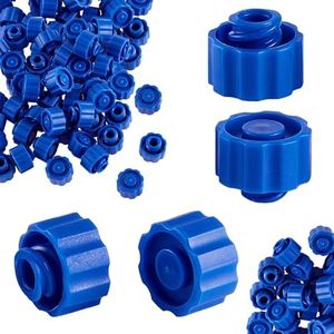 LECEHIVO 350 Pcs Syringe Tip Caps Blue No Needle Lock Cap for Lab Supplies Feeding Tubes