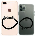 Cavka Matching Couple Cases Compatible for iPhone 14 13 Pro Max 12 Mini 11 Xs 6s 8 Plus 7 Xr 10 SE 5 Line Cutie Design Infinity Loop Flexible Symbol Clear Cover Soft Aesthetic Print Slim fit Stylish