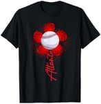 Cute Flower Atlanta Retro Baseball Lover Game Day T-Shirt