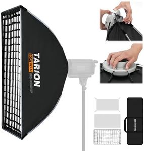 TARION Foldable Bowens Softbox with Grid: Quick One-Step Open/Lock, 23.6x35.4in (60x90cm) Rectangular Softbox, Easy Set-up, Ideal for Flash Speedlight Studio Photography Lighting SQ-6090F SOFTBEAM