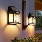 SOLPEX 2 Pack Solar Wall Lights Outdoor, Motion Sensor with 3 Lighting Modes, Waterproof Solar Porch Lights for Patio, Garage, Shed, Door, Yard, Outside Decorative