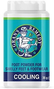 Gran's Remedy Natural Shoe Deodorizer and Foot Odor Eliminator Powder for Men, Women, and Kids, 1.76 oz. Tub, Absorb Sweat and Moisture, Neutralize Smelly Odors, Cooling