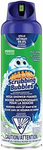 Scrubbing Bubbles Mega Shower Foamer, Removes Soap Scum from Tubs, Shower Walls and More, Rainshower Scent, 567g