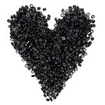 D-DIVINE 1000 Pcs Micro Rings 5 mm Black Silicone Lined Links Beads Links for Pre Bonded I Tip Human Hair Extensions Feather Hair Extensions