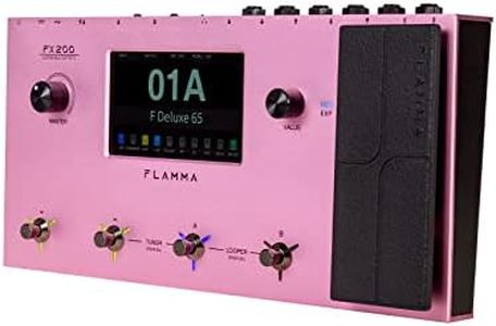 FLAMMA FX200 Multi Effects Guitar Pedal with 5” LCD Touch Screen Programmable MIDI Port Extensive I/O Support Modules Order Changing USB Audio Recording 58 Preamp Models 30 Cabinet Simulations