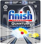 Finish - Quantum - 36ct - Dishwasher Detergent - Powerball - Ultimate Clean & Shine - Dishwashing Tablets - Dish Tabs