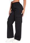 BRELUXIA Cargo Pants for Women - Trendy, Versatile & Stylish | Perfect for Casual & Outdoor Wear | Durable Fabric & Functional Pockets. (in, Alpha, M, Black 01)