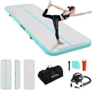 IBATMS Air Tumbling Mat Tumble Track, 4/8inches Inflatable Gymnastics Air Mat for Home Use/Training/Cheerleading/Yoga/Water with Air Pump