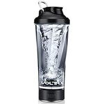 VOLTRX Premium Electric Protein Shaker Bottle, Made with Tritan - BPA Free - 24 oz Vortex Portable Mixer Cup/USB Rechargeable Shaker Cups for Protein Shakes for Workout, Fitness, Exercise (black)