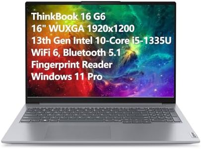Lenovo ThinkBook 16 G6 16" FHD+ Laptop Computer, 13th Gen Intel 10-Core i5-1335U (Beat i7-1270P), 32GB DDR5 RAM, 1TB PCIe SSD, WiFi 6, Bluetooth 5.1, Fingerprint Reader, Windows 11 Pro, Tilsiy Cable