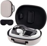 XINGFUDAO Hard travel Carrying Case for Meta Quest 3 VR Headset & Controller Carrying Case - Waterproof, Shockproof Bag with Custom Storage & Mesh Pocket (khaki)