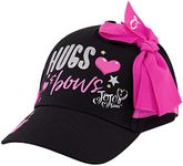 Nickelodeon Girls Baseball Cap, JoJo Siwa Adjustable Kids Hat For Ages 4-7, Black/Pink