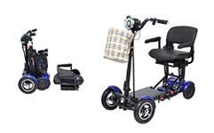 2022 New United Mobility City Slicker EX Battery Powered Mobility Scooter Heavy Duty Lightweight Folding 17 Miles Range Scooter (Blue) Multicolor