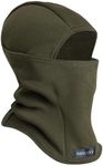 KOOLSOLY Kids Balaclava Face Mask, Winter Hat Face Warmer for Cold Weather Ski Mask for Boys Girls Army Green