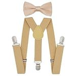 1 Set Suspender Bow Tie Set Clip On Y Shape Suspender Adjustable Derby Wedding Gatsby Costume Bowtie Bretelles for Kids Toddler Formal Events