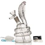 Mini Glass Bong with Tornado percolate, Water Bongs with 14.5mm Bong Bowl Height 20cm Weight 300g Glass Pipe for Smoking Hookah Bong Pipe