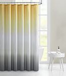 GoodGram Basic Multi Colored Fabric Ombre Shower Curtains - Assorted Colors (Gray/Yellow)