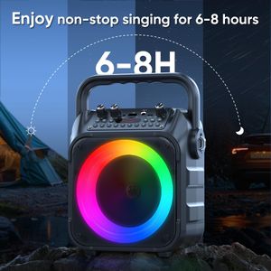 Portable Karaoke Machine – Black, Wireless Speaker & Microphone