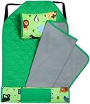 Wildkin All-in-One Modern Nap Mat with Pillow for Toddler Boys and Girls, Perfect Size for Daycare and Preschool, Designed with Elastic Corner Straps to Fit a Standard Cot