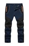 TBMPOY Men's Outdoor Hiking Work Pants Quick Dry Waterproof Lightweaght Mountain Fishing Pants Zipper Pockets(Navy CA 34)