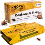 20 Pack Cockroach Traps - Cockroach Killer Indoor with Roach Bait - Glue Roach Traps, Bug Traps Safe for Kids and Pets, Versatile Bug Killer Indoor - by NovaVentures, a Canadian Company