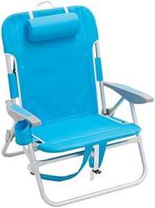 Rio Beach Big Boy 4-Position 13" High Seat Backpack Beach or Camping Folding Chair, Turquoise